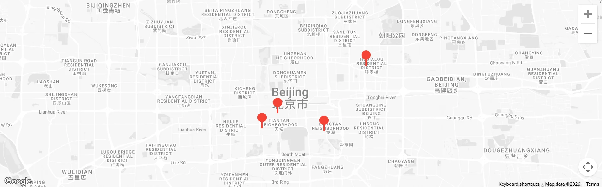 Beijing Theatre Locations Map
